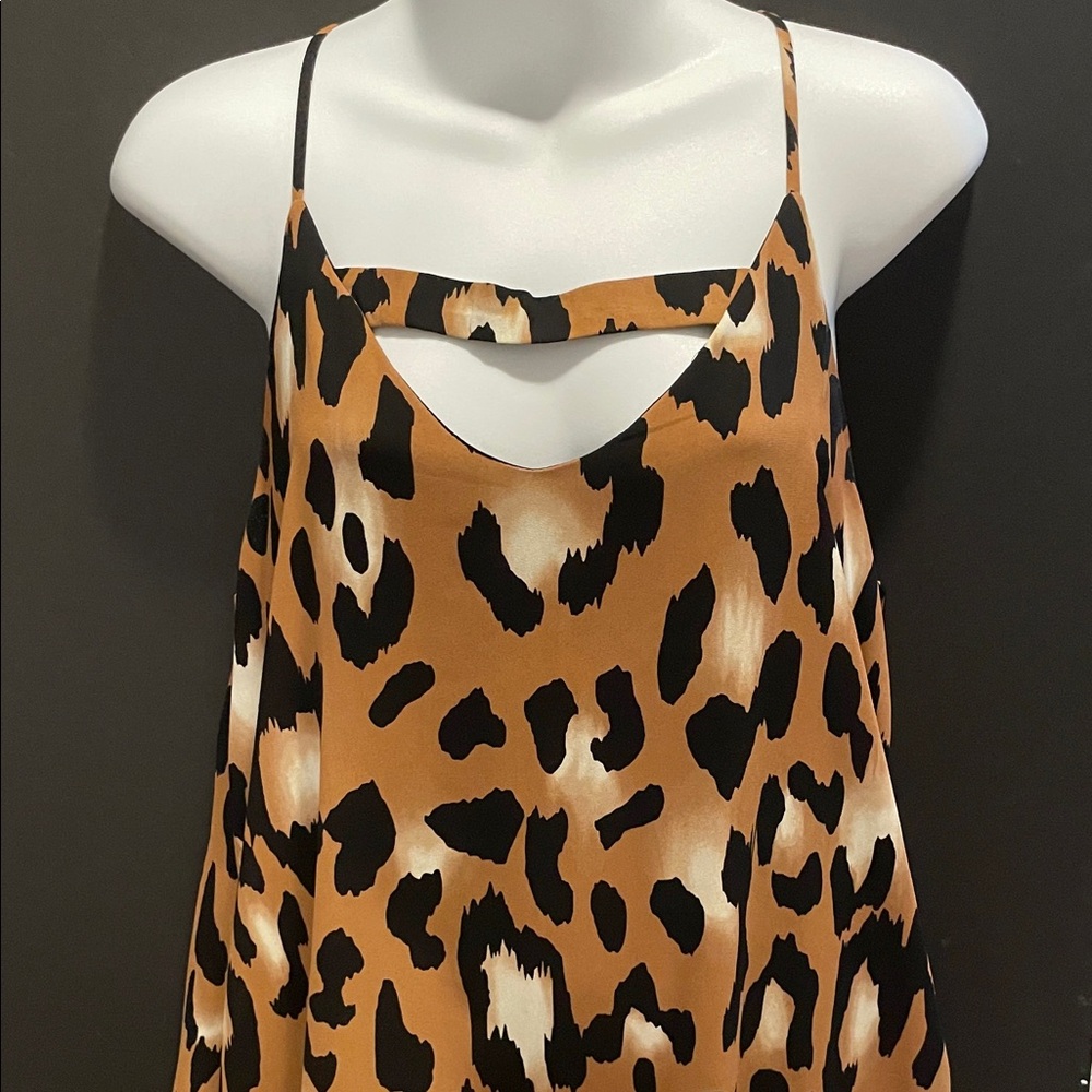 Leopard Print Spaghetti Strap Dress